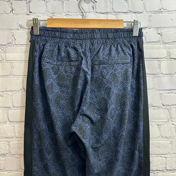 Athleta Brooklyn Jogger Blue Python Snake Print Women's 0 Workout Pockets Casual - Picture 4 of 9